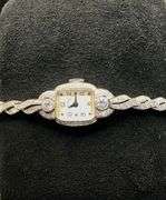 HAMILTON LADIES VINTAGE ART-DECO PLATINUM ANTIQUE DIAMOND WATCH