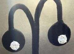 TIMELESS 14K WHITE GOLD SINGULAR DIAMOND STUD EARRINGS