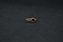 14 Kt Rose Gold Plated Lab Created Red Ruby Ring