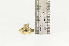 10K Yellow Gold Claddagh Traditional Irish Celtic Loyalty Symbol Ring