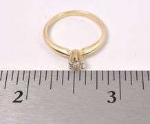 Angelic Solitaire Diamond Ring In 14K Yellow Gold