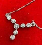 CERTIFIED BRAND NEW 14K WHITE GOLD AND DIAMOND PENDANT