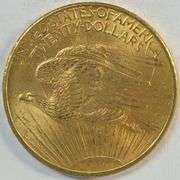Choice original BU 1908 No Motto St. Gaudens $20 Gold Piece