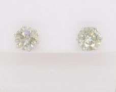 Incredible 4.02ctw Diamond Stud Earrings