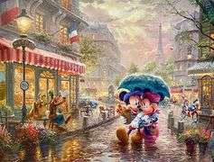 Must See Collection of 6 Disney/Thomas Kinkade Giclees on Canvas!