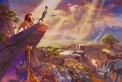 Must See Collection of 6 Disney/Thomas Kinkade Giclees on Canvas!
