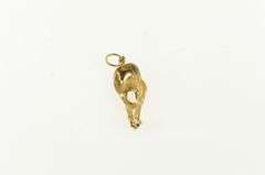 14K Yellow Gold Horse Rear End Novelty Funny Textured Charm/Pendant