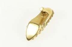 14K Yellow Gold 3D Studded High Heel Sling Sandal Shoe Charm/Pendant