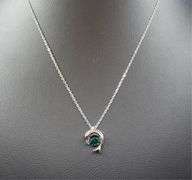 14 Kt White Gold Plated Dolphin Pendant