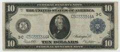 Much nicer 1914 Series Large Size $10 Federal Reserve Note (3-C)