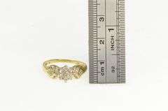 10K Yellow Gold Vintage Classic Diamond Cluster Statement Ring