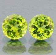 Lime green 1.98ct Peridot pair