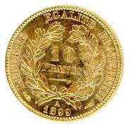 1899-A France 10 Franc Gold Piece