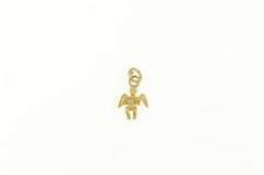 14K Yellow Gold 3D Cherub Baby Guardian Angel Protection Charm/Pendant