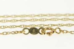 14K Yellow Gold 0.9mm Rolling Twist Cable Woven Chain Link Necklace