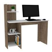 Modern White Pine Desk Organize with Ease
