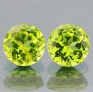 Lime green 2.00ct Peridot pair
