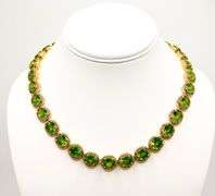 100.00+CARAT NATURAL PERIDOT & DIAMOND NECKLACE