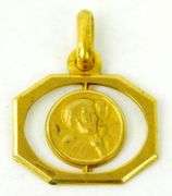 Vintage 10K St. Christopher Pendant