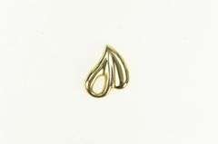14K Yellow Gold Puffy Heart Love Symbol Vintage Slide Pendant