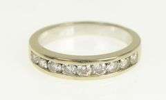 14K White Gold 1.00 Ctw Diamond Classic Wedding Band Ring