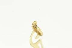 14K Yellow Gold G Cursive Monogram Name Initial Charm/Pendant