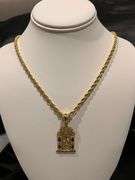 Amazing Virgin Guadelupe Mother Mary Fine Detailed 14 Kt Gold Plated Pendant