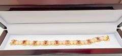 BEAUTIFUL PINK TOURMALINE, OPAL, & DIAMOND BRACELET- 30.0+CARATS!
