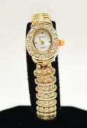 Ladies Geneva & Gemstone Watch, 18kt Yellow Gold Plated