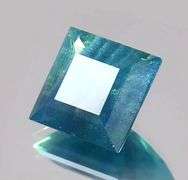 BEAUTIFUL BLUE/GREEN/TEAL PARTI SAPPHIRE EMERALD CUT LOOSE GEMSTONE