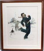 Extremely rare and collectable hand signed Norman Rockwell