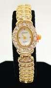 Ladies Geneva & Gemstone Watch, 18kt Yellow Gold Plated