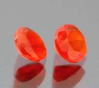 Rich red orange 1.04ct Mexican Fire Opal pair