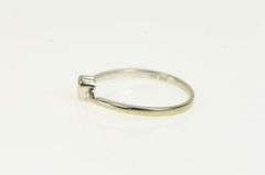 10K White Gold Diamond Heart Love Solitaire Promise Classic Ring