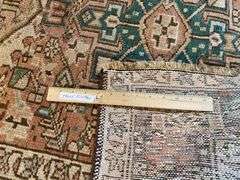 Vintage Persian Heriz Runner  3'.8"X11'