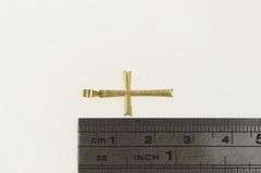 14K Yellow Gold Christian Faith Cross Symbol Classic Pendant