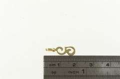 14K Yellow Gold G Cursive Monogram Name Initial Charm/Pendant