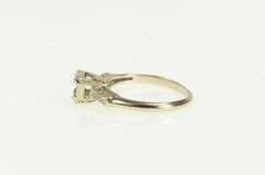 14K White Gold 1940's 3.8mm Diamond Engagement Setting Ring