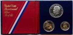 1976-S Proof Set 3 Piece Bicentennial Eisenhower, Kennedy & Washington 40% Silver US Coins