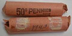 2 Rolls of 1943 WW11 Steel Cents