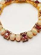 BEAUTIFUL PINK TOURMALINE, OPAL, & DIAMOND BRACELET- 30.0+CARATS!