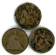 3 Different Silver Half Dimes