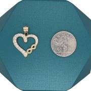14K GOLD HEART-INFINITY LOVE CHARM