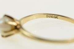 10K Yellow Gold 5.4mm Pearl Vintage Classic Engagement Ring