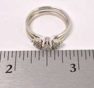 Stunning Engagement Ring In 14K White Gold