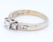 Fantastic White Gold 0.57ctw Princess Cut Diamond Engagement Ring