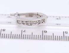 Brilliant White Gold Diamond Hoop Earrings