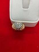 10KT SOLID GOLD AND DIAMOND HEART RING