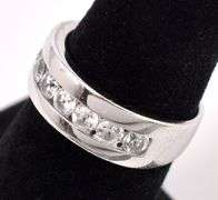 CZ Band Ring In Sterling Silver