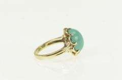 10K Yellow Gold Victorian Turquoise Cabochon Ornate Vintage Ring